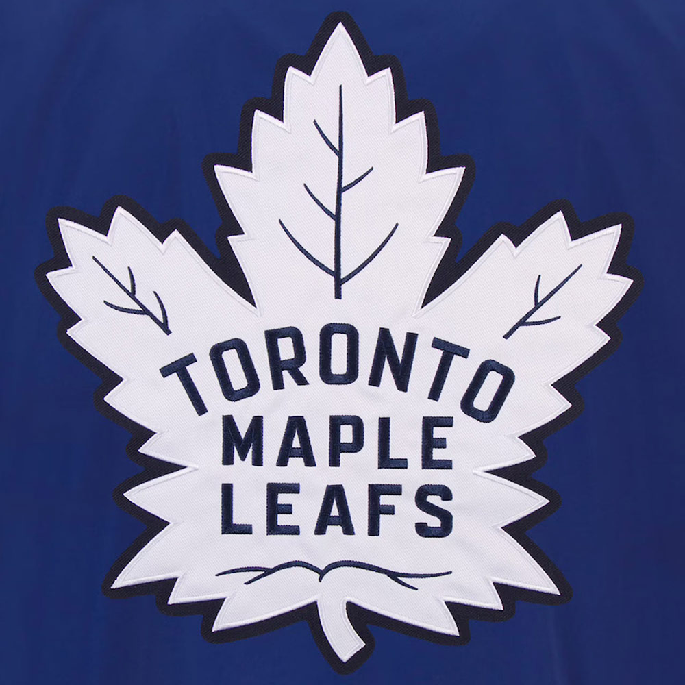 Lightweight Toronto Maple Leafs Nylon Royal Bomber Jacket - Image 3