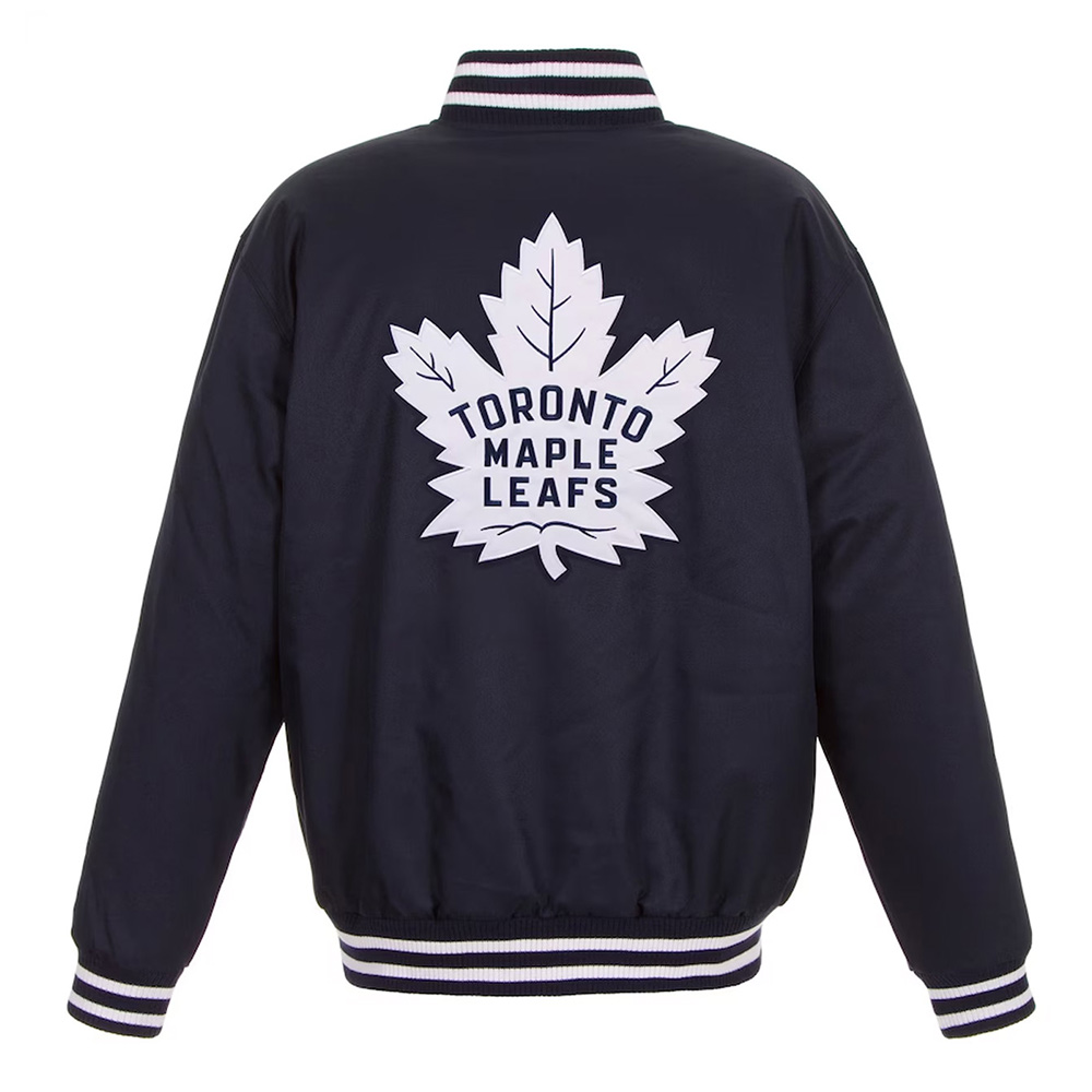 Toronto Maple Leafs Two Hit Poly-Twill Navy Jacket - Image 2