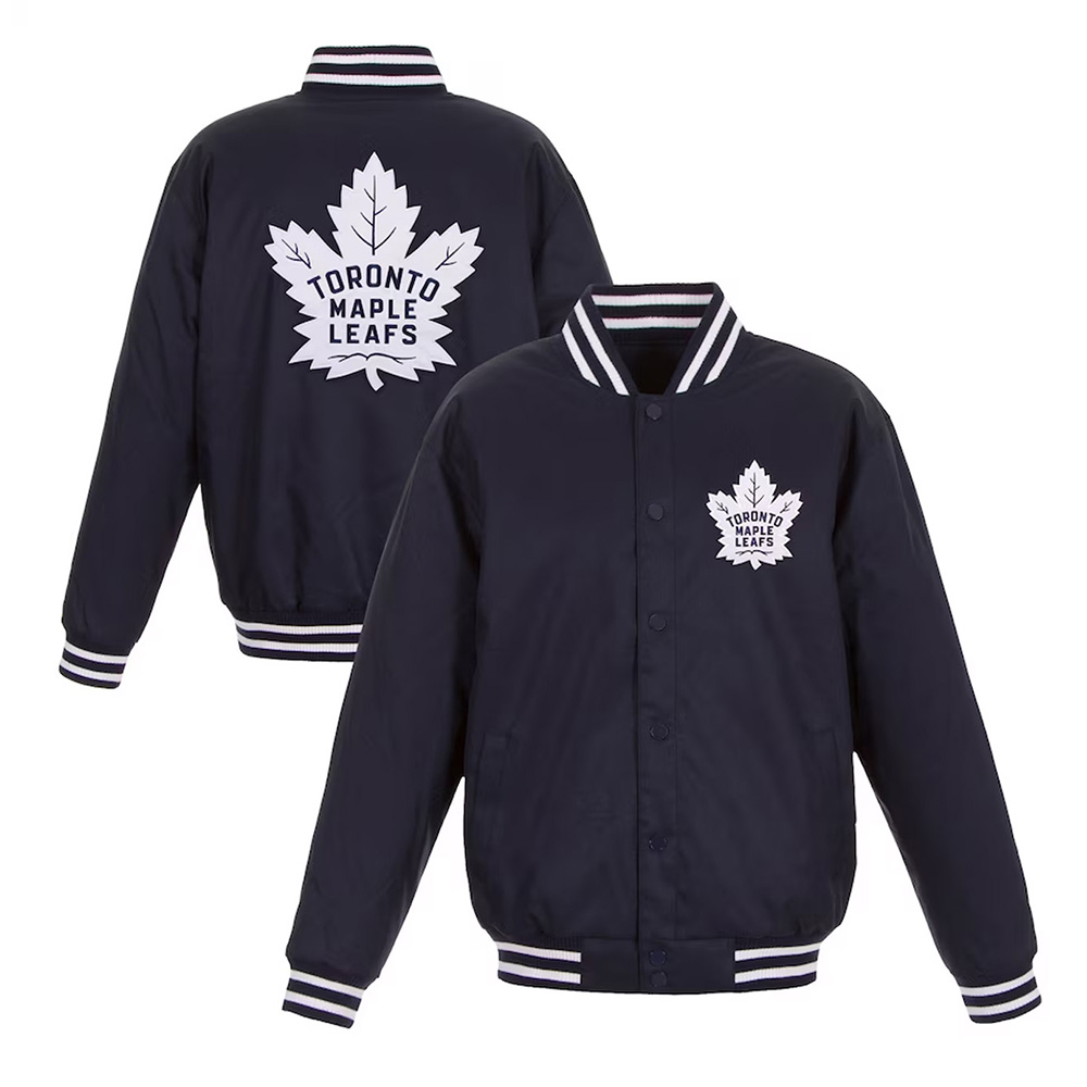 Toronto Maple Leafs Two Hit Poly-Twill Navy Jacket - Image 3