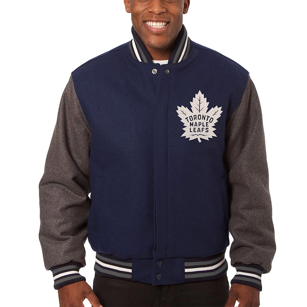Toronto Maple Leafs Navy/Gray Varsity Wool Jacket