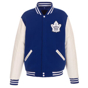 Toronto Maple Leafs Royal and White Varsity Jacket