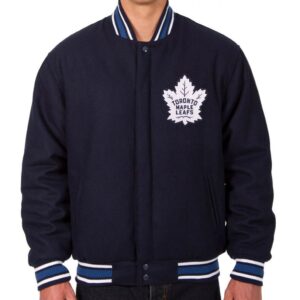 Varsity Toronto Maple Leafs Navy Blue Wool Jacket