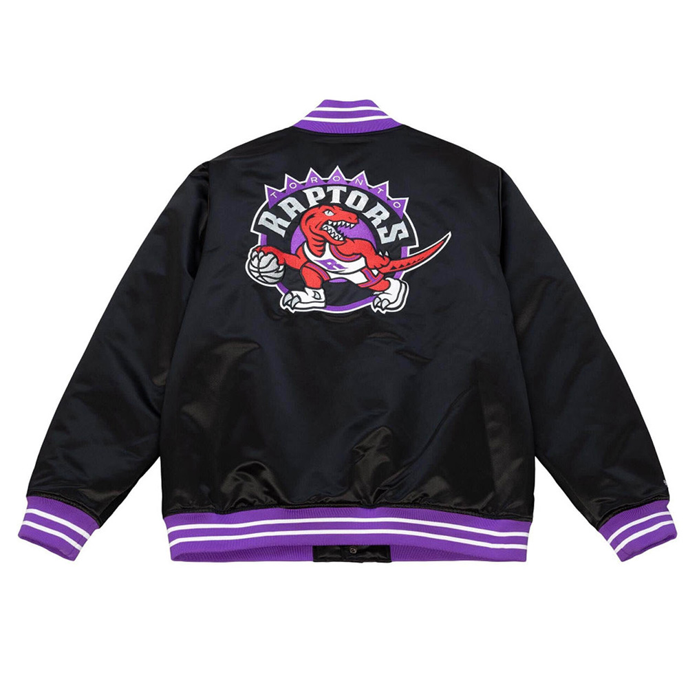 Toronto Raptors Heavyweight Black Satin Jacket - Image 8