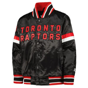 Toronto Raptors Home Game Black Satin Jacket
