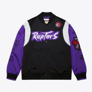 Toronto Raptors Team Origins Black Satin Jacket
