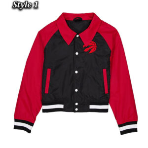 Toronto Raptors Red and Black Throwback Jacket