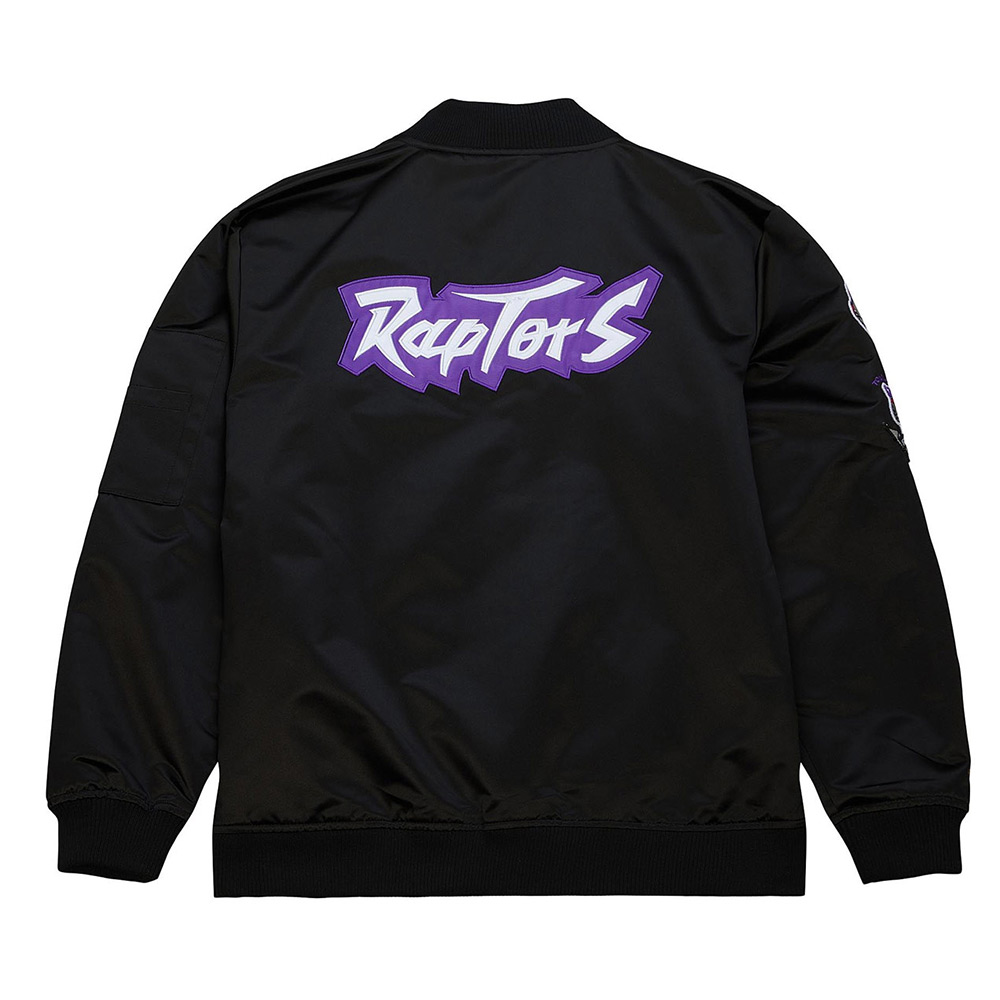 Toronto Raptors Vintage Logo Lightweight Satin Jacket - Image 2