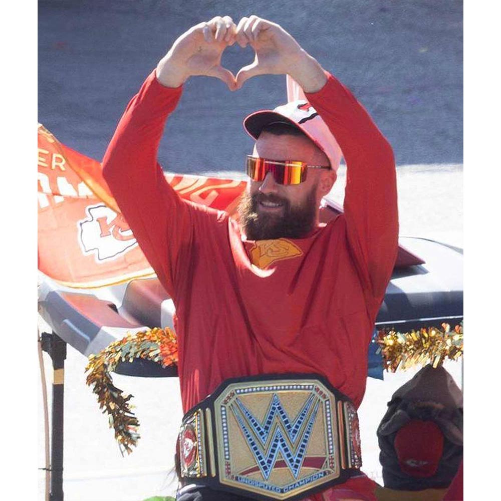 Travis Kelce Super Bowl LVIII Victory Parade Hoodie - Image 17