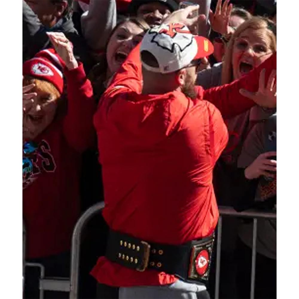 Travis Kelce Super Bowl LVIII Victory Parade Hoodie - Image 18