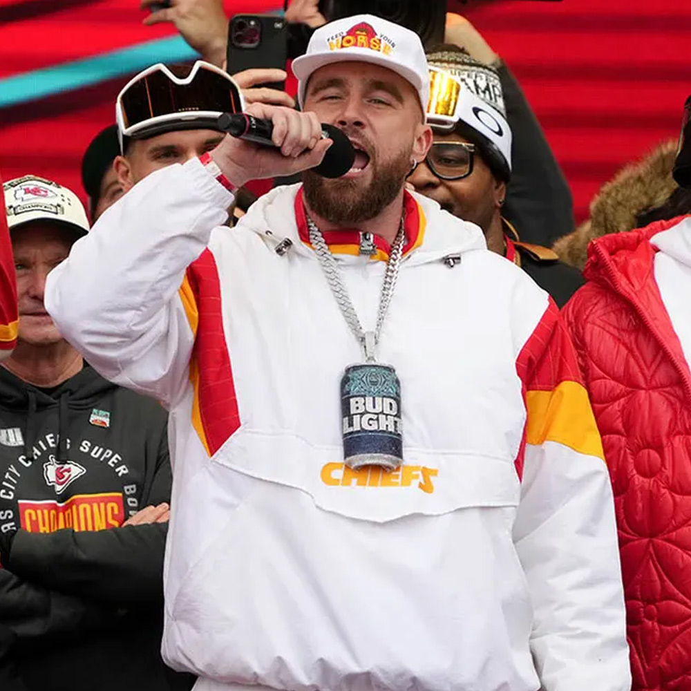 Super Bowl LVII Parade Travis Kelce Pullover Jacket - Image 7