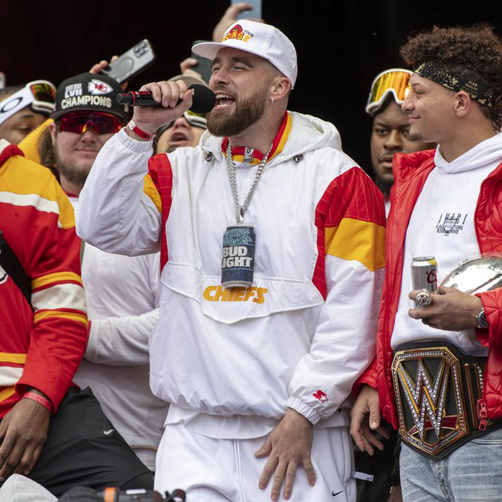 Super Bowl LVII Parade Travis Kelce Pullover Jacket - Image 8