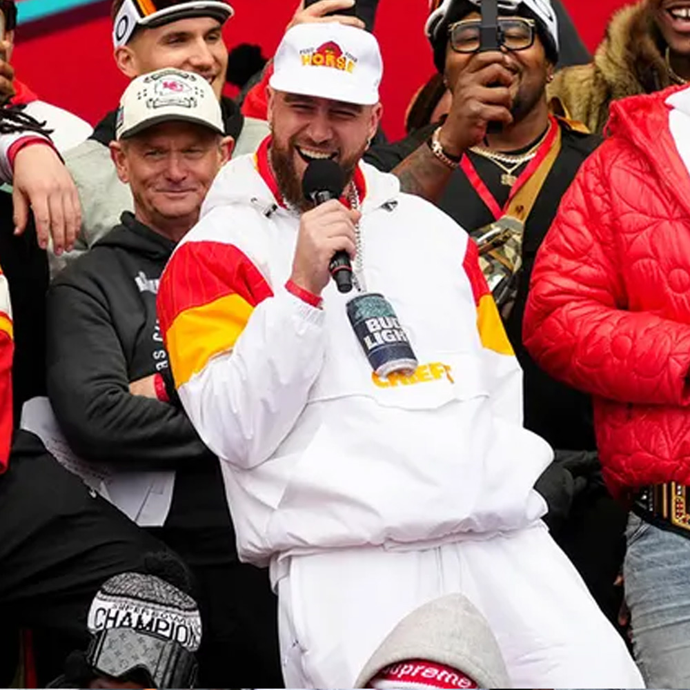 Super Bowl LVII Parade Travis Kelce Pullover Jacket - Image 9