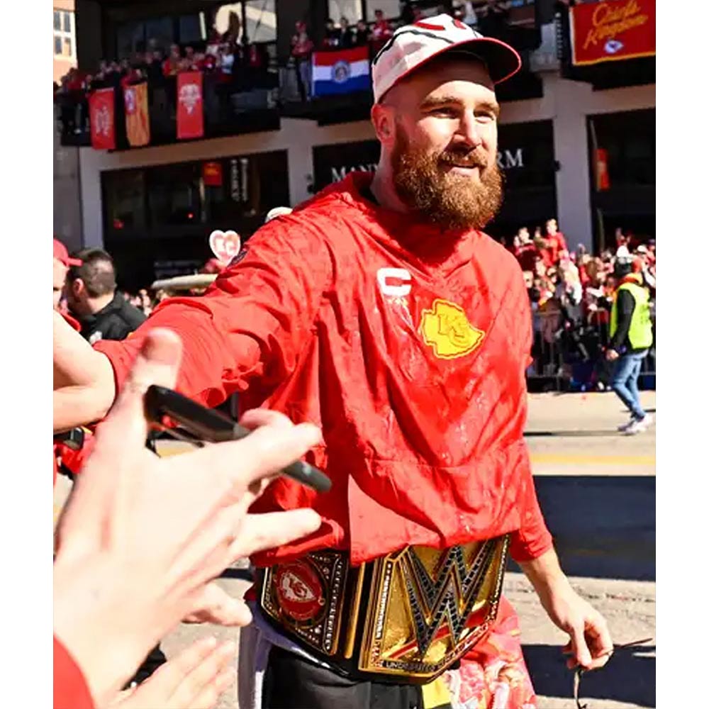 Travis Kelce Super Bowl LVIII Victory Parade Hoodie - Image 12