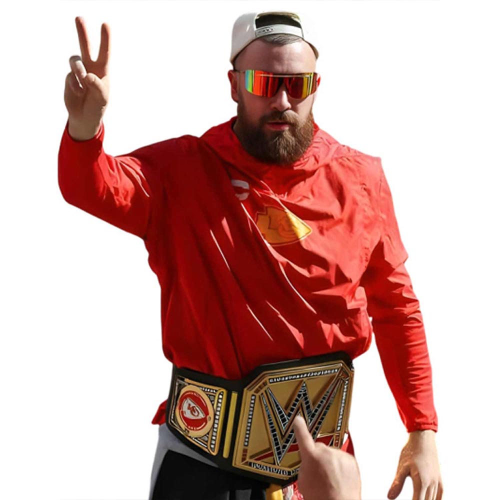 Travis Kelce Super Bowl LVIII Victory Parade Hoodie - Image 10