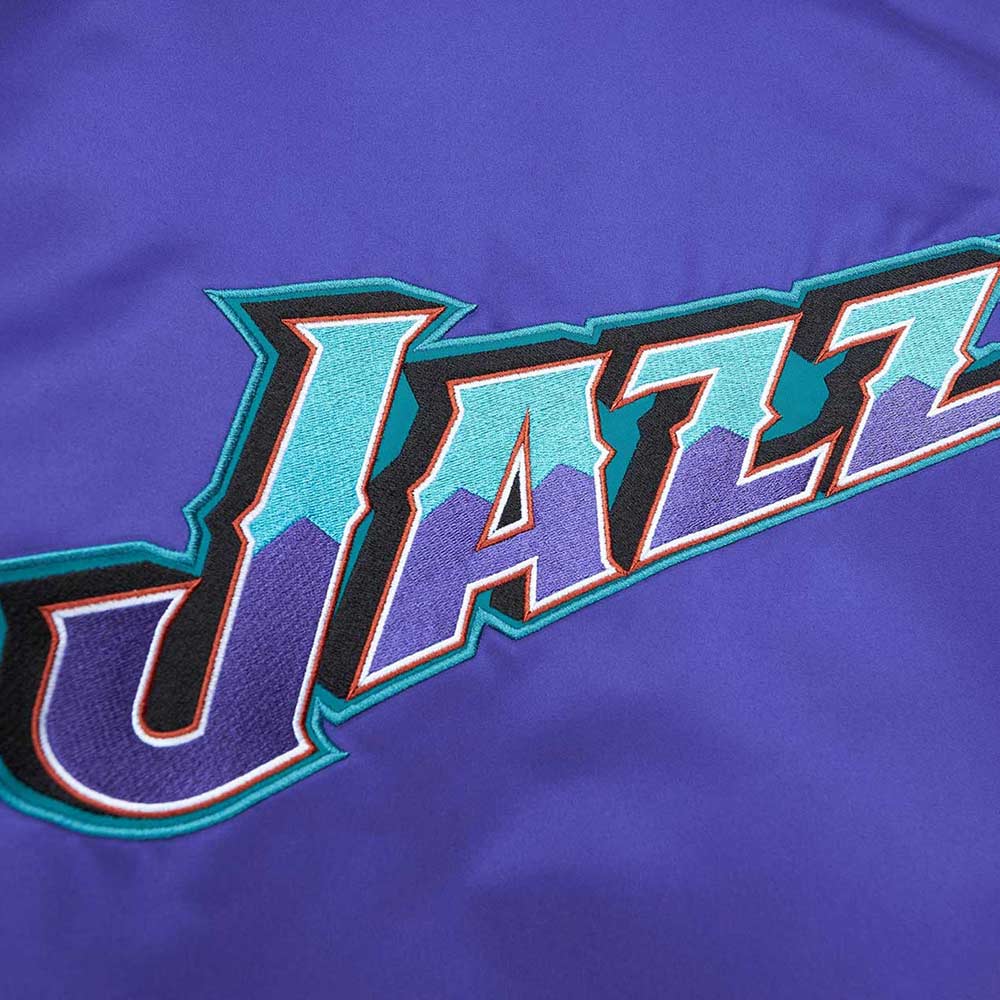 Utah Jazz Heavyweight Purple Satin Jacket - Image 4