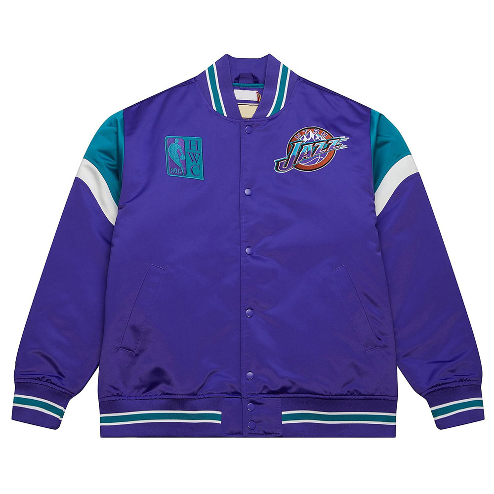 Utah Jazz Heavyweight Purple Satin Jacket