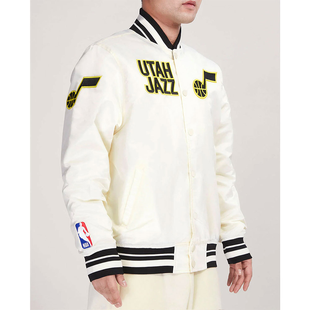 Utah Jazz Retro Classic Rib Jacket - Image 3