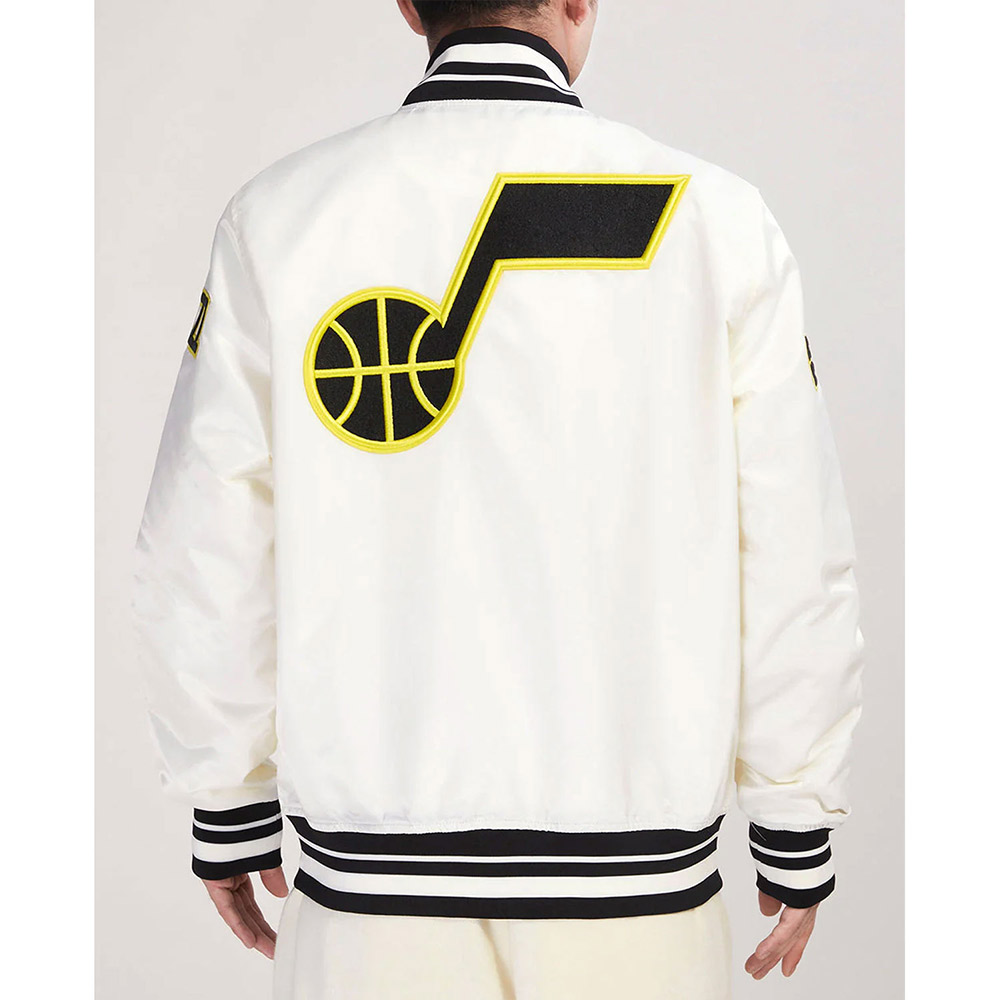 Utah Jazz Retro Classic Rib Jacket - Image 2