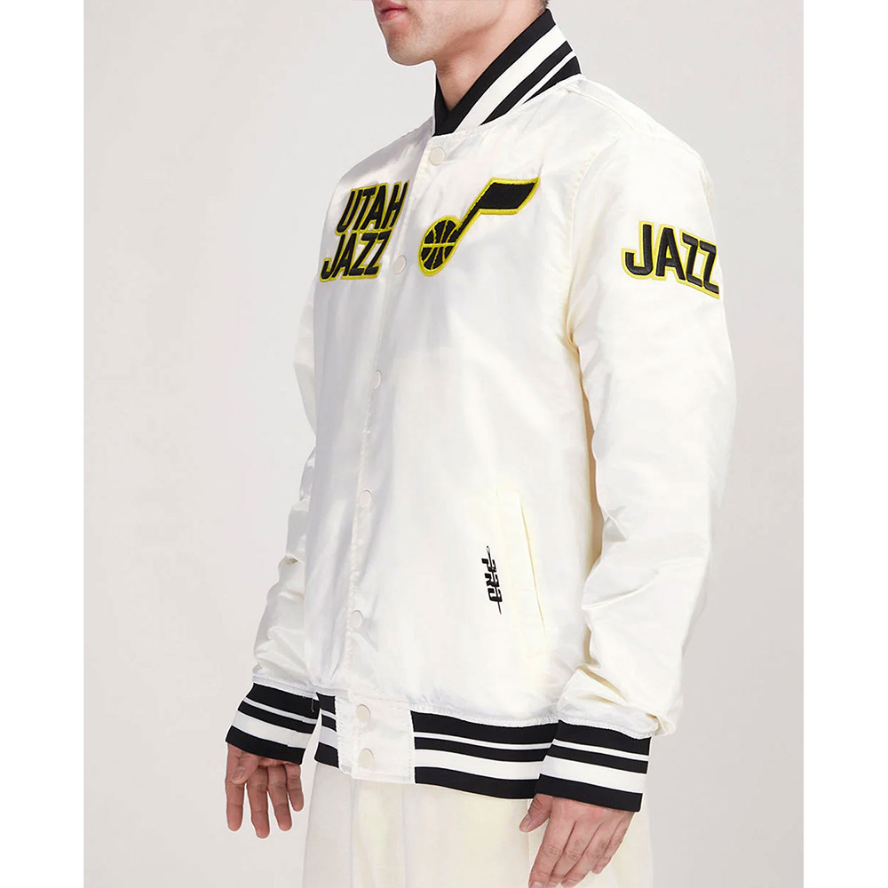 Utah Jazz Retro Classic Rib Jacket - Image 4