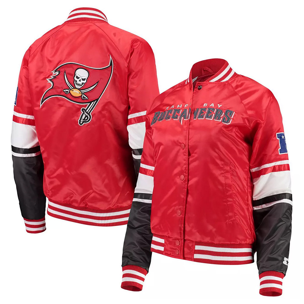 Tampa Bay Buccaneers Victory Cheer Satin Red Jacket - Image 4