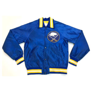Buffalo Sabres Vintage Blue Bomber Satin Jacket