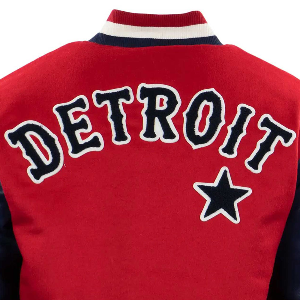 Detroit Stars Vintage Varsity Wool/Leather Jacket - Image 8