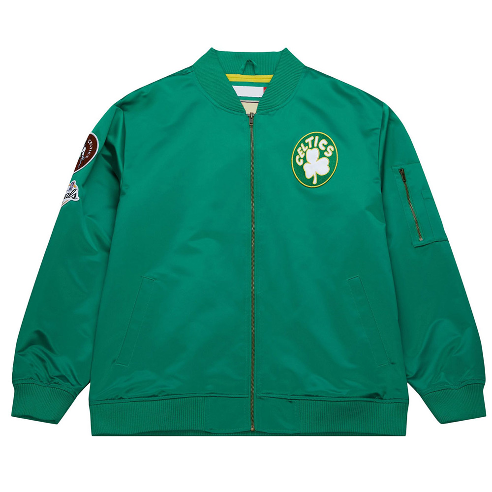 Boston Celtics Vintage Logo Green Lightweight Satin Jacket