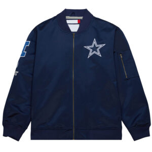 Dallas Cowboys Vintage Logo Navy Lightweight Satin Jacket