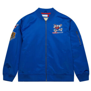 Denver Nuggets Vintage Logo Royal Lightweight Satin Jacket