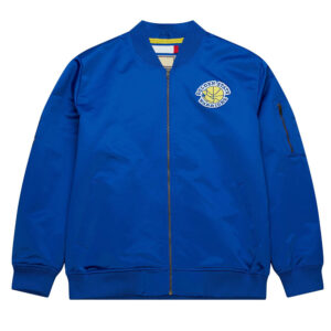 Golden State Warriors Vintage Logo Royal Lightweight Satin Jacket
