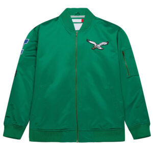Philadelphia Eagles Vintage Logo Green Lightweight Satin Jacket