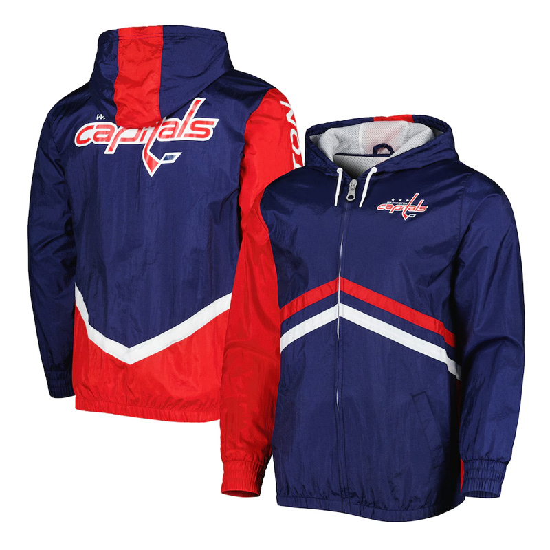Washington Capitals Undeniable Navy Full-Zip Windbreaker Jacket - Image 3