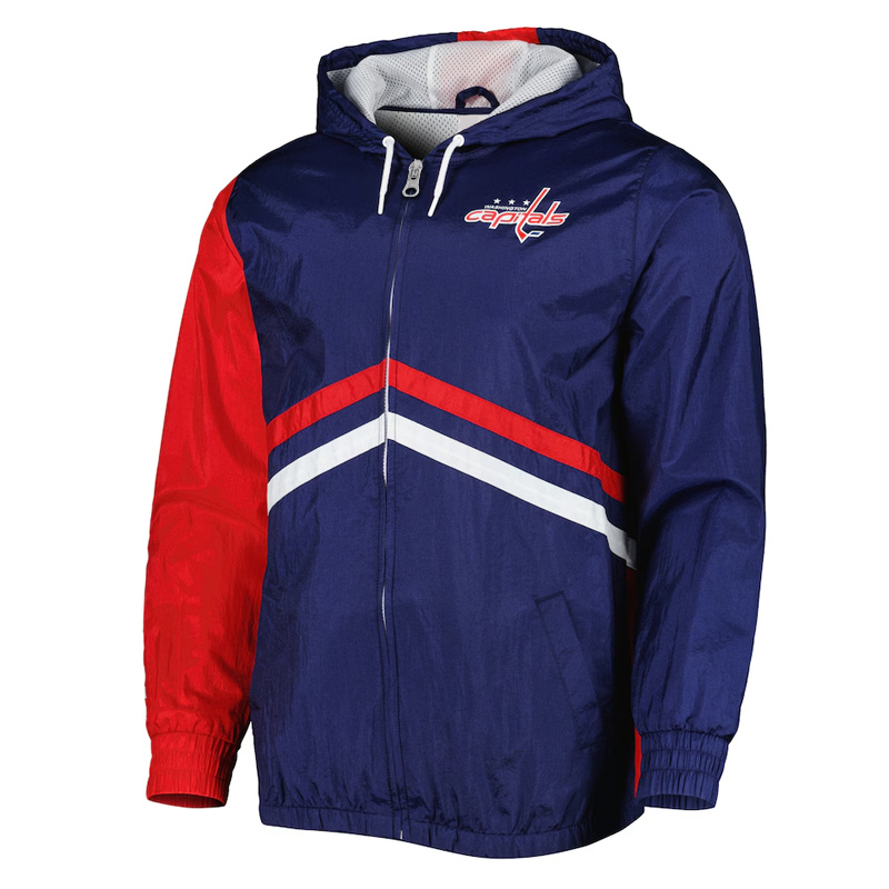 Washington Capitals Undeniable Navy Full-Zip Windbreaker Jacket