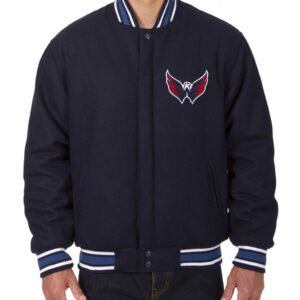 Varsity Washington Capitals Navy Blue Wool Jacket