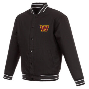 Washington Commanders Black Varsity Wool Jacket
