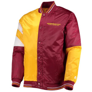Washington Commanders Burgundy/Yellow Leader Satin Jacket