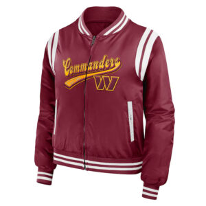 Washington Commanders Burgundy Bomber Full-Zip Jacket