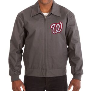 Workwear Washington Nationals Grey Cotton Jacket