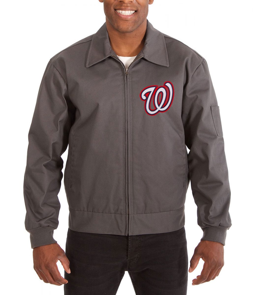 Workwear Washington Nationals Grey Cotton Jacket