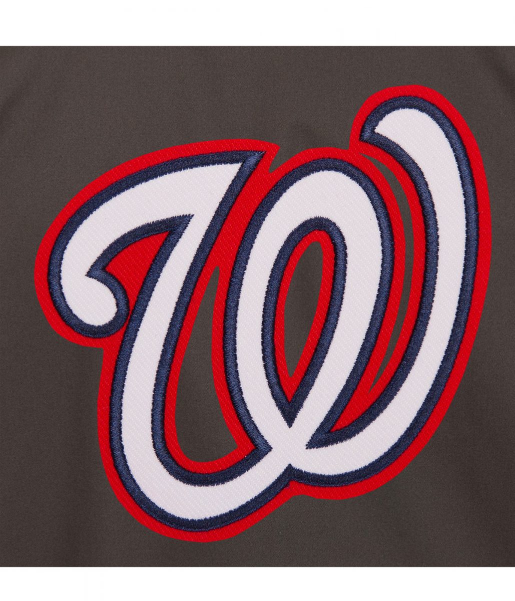 Workwear Washington Nationals Grey Cotton Jacket - Image 2
