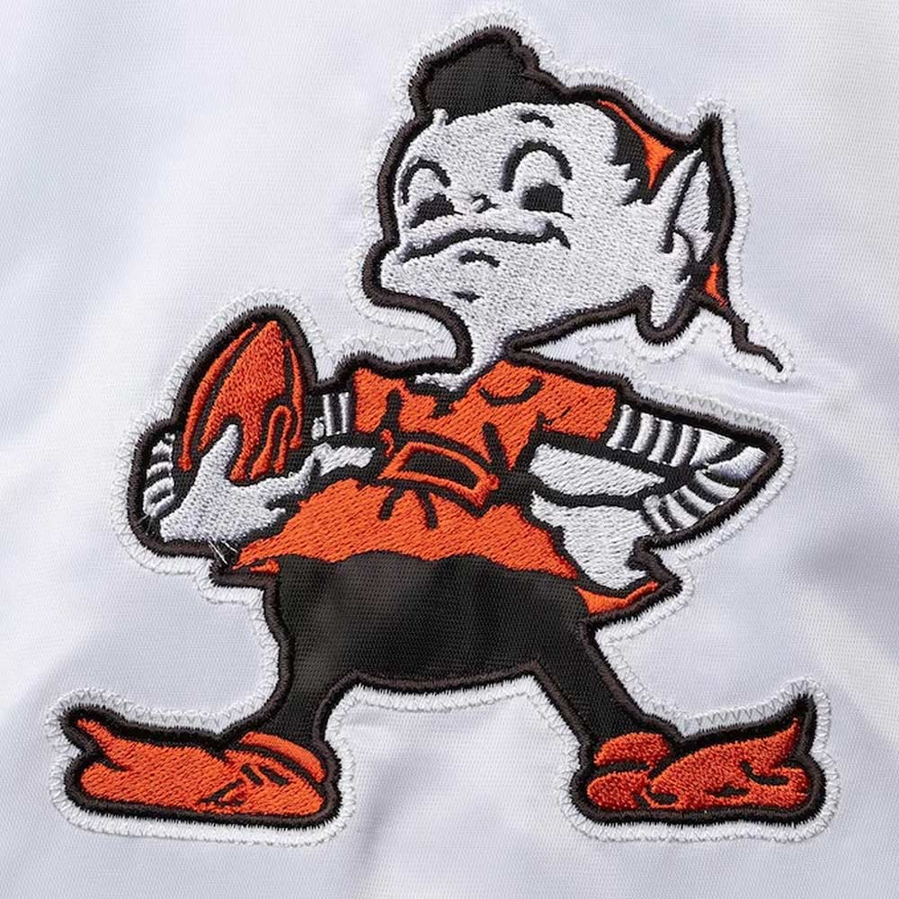 Cleveland Browns Retro The All-American White/Brown Jacket - Image 4