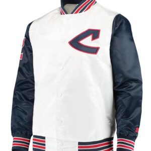 Cleveland Indians White and Navy The Legend Jacket