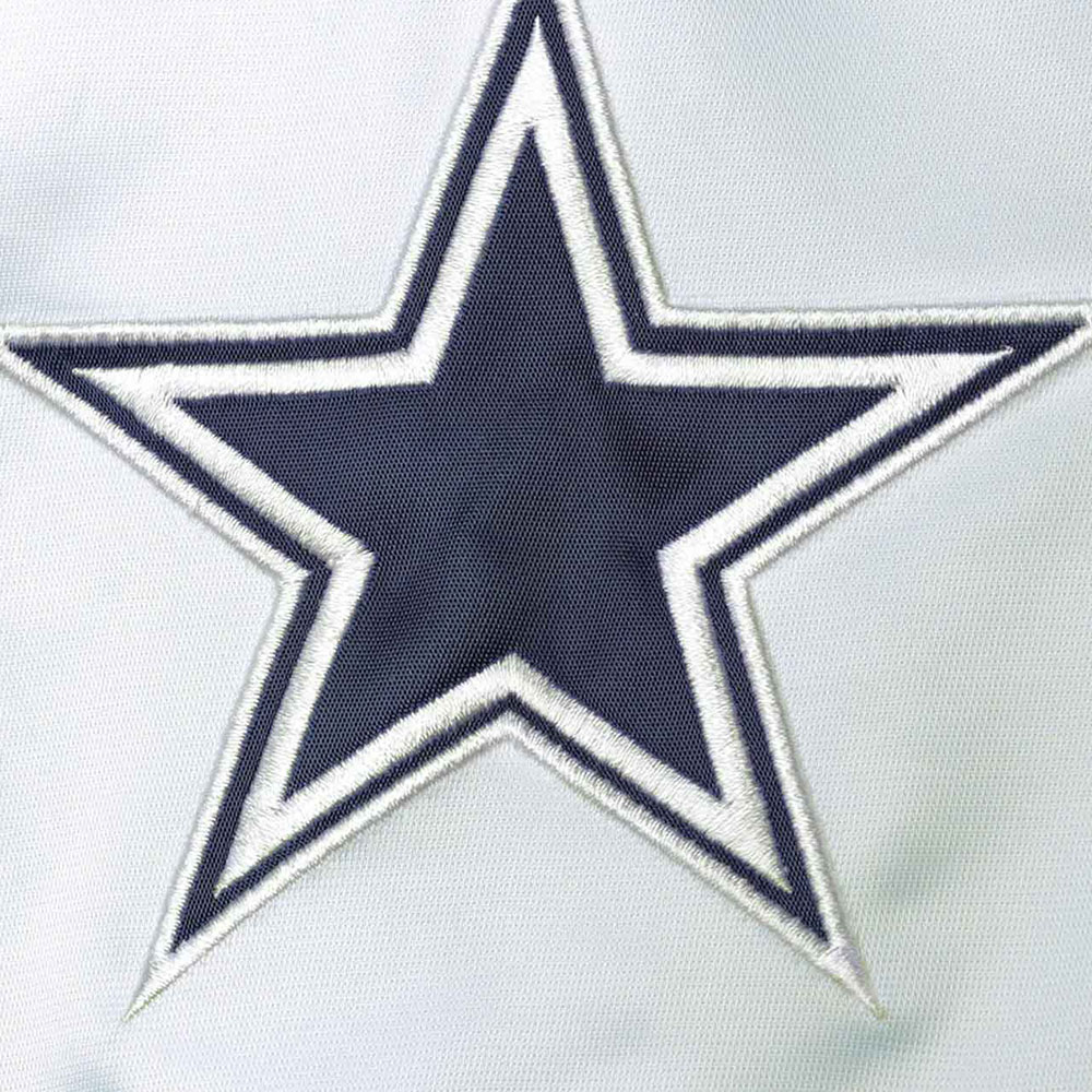 Dallas Cowboys Renegade Throwback White/Navy Satin Jacket - Image 4