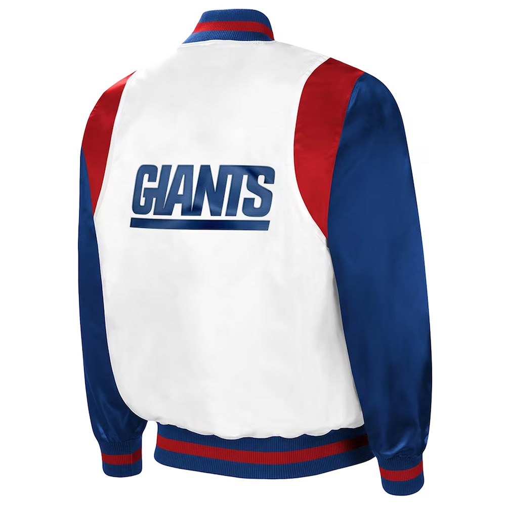White/Royal NY Giants Retro The All-American Jacket - Image 2