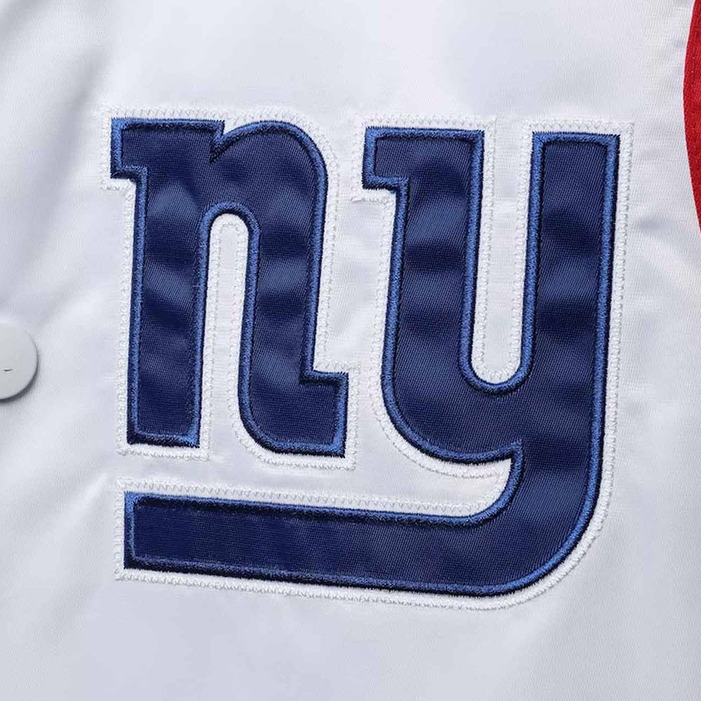 White/Royal NY Giants Retro The All-American Jacket - Image 4