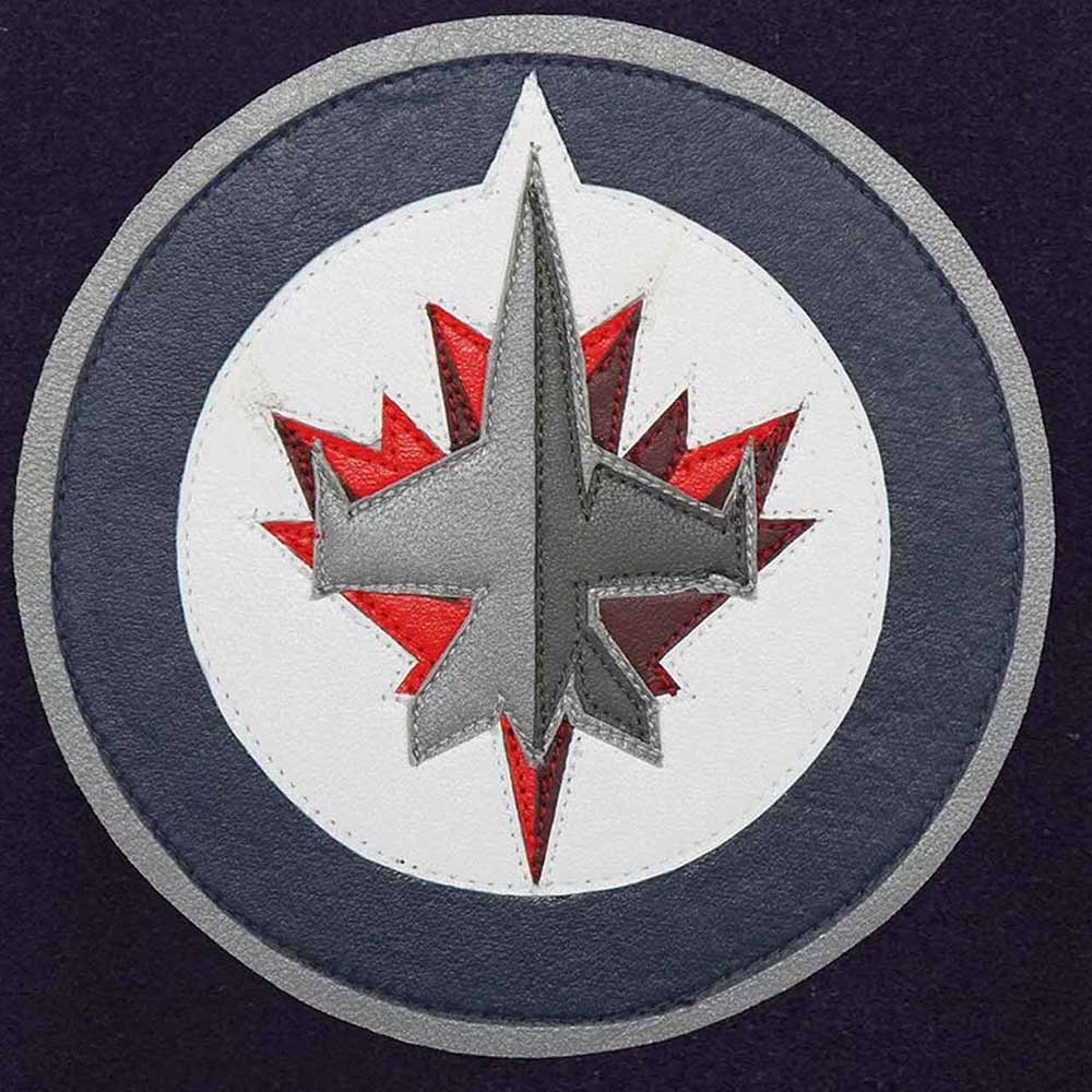 Winnipeg Jets Blue and White Varsity Two-Tone Jacket - Image 2