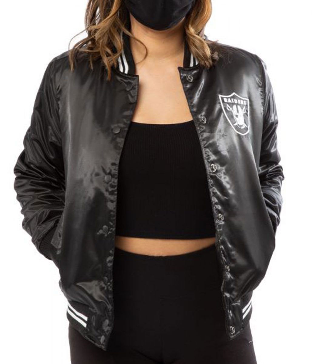 Women's Raiders Las Vegas Satin Starter Jacket - Image 7