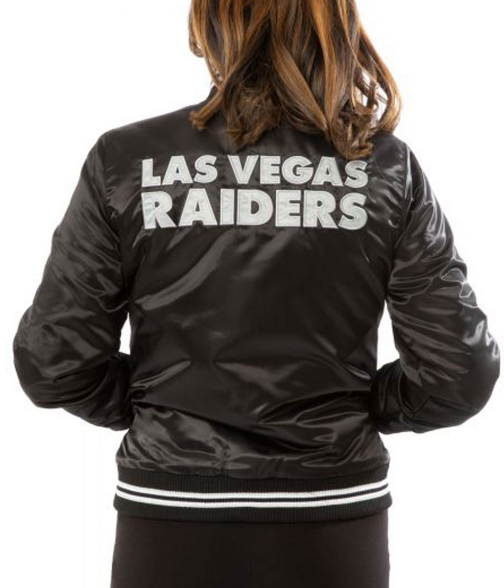 Women's Raiders Las Vegas Satin Starter Jacket - Image 4