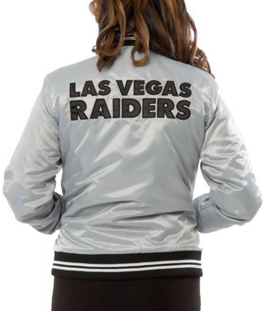 Women's Raiders Las Vegas Satin Starter Jacket - Image 5