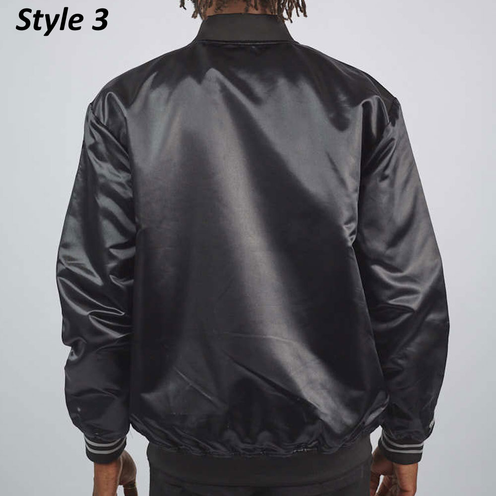 Wordmark Las Vegas Raiders Black Satin Jacket - Image 6